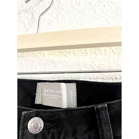 Everlane The Super-Soft Relaxed Straight Leg Jean Stormy Black 32 Regular - Picture 4 of 6